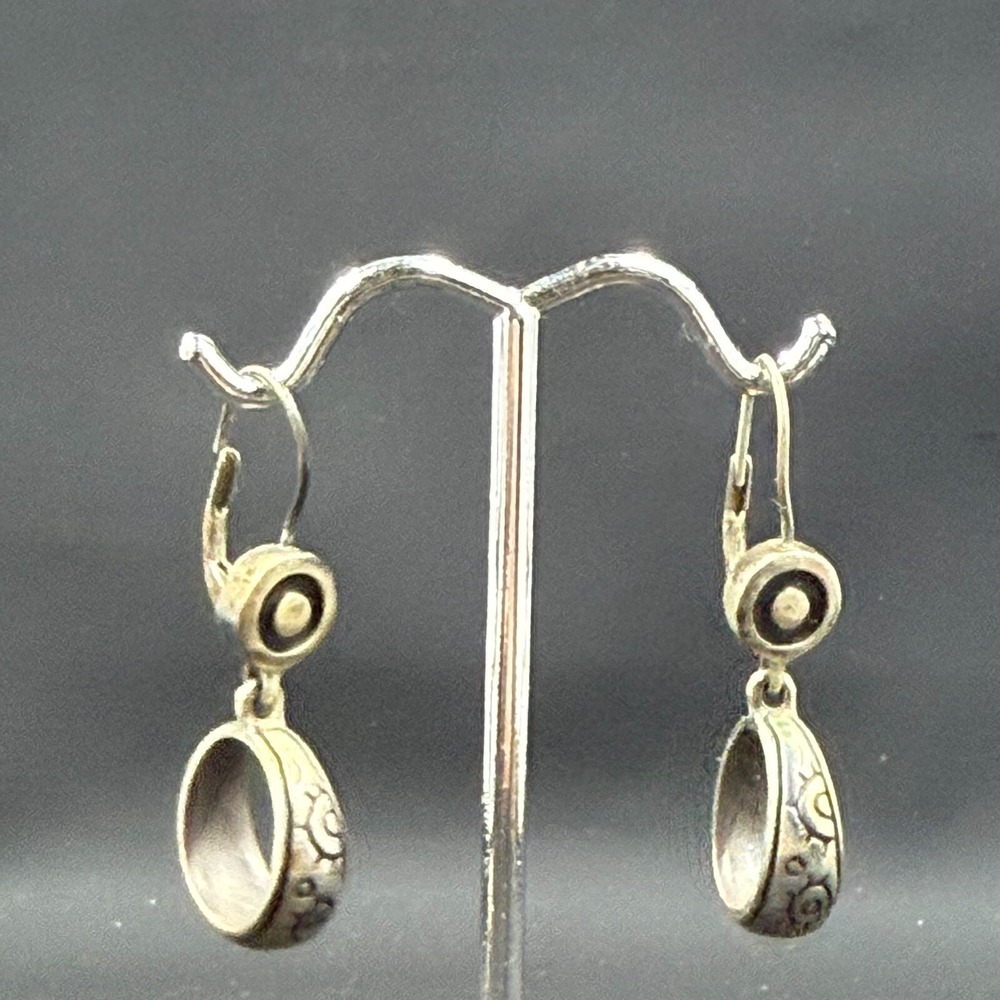 Lisa Jenks Sterling Silver 925 Dangle Earrings‎ – 1.5" Long, Modernist Design
